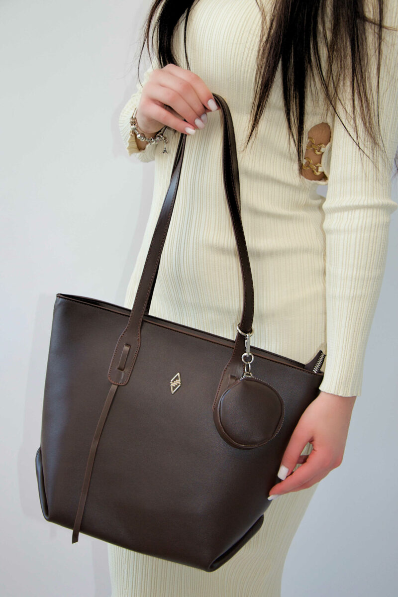 Originele Aron Atelier damestas Veronika Brown handtas bruin