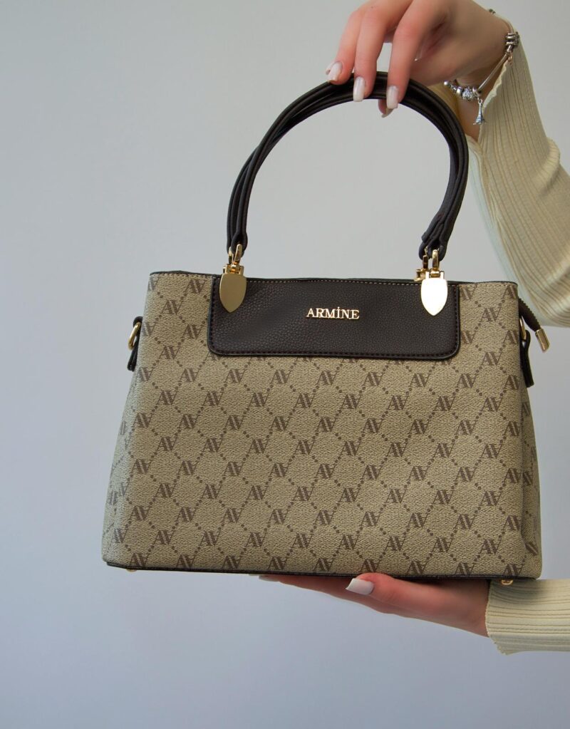 Originele Armine damestas – schoudertas beige Armine beige handtas