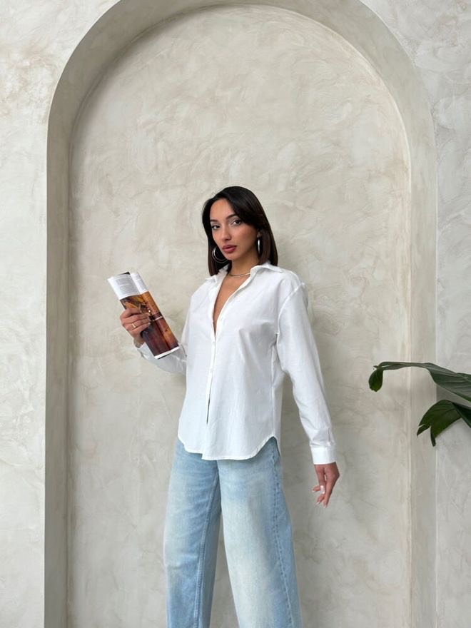 Witte blouse met kanten rugWitte blouse met kanten rug witte blouse