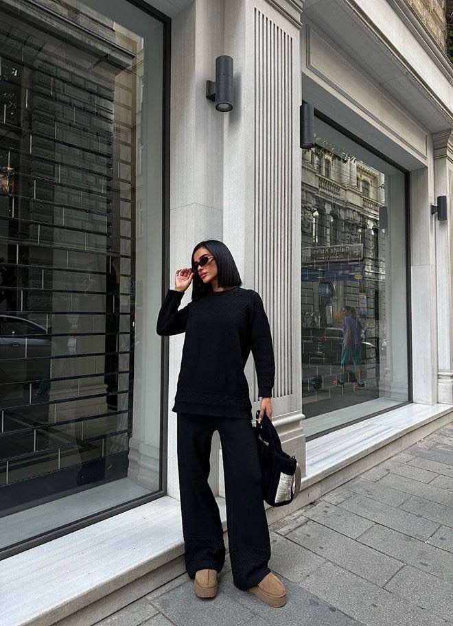 Toevoegen aan Wishlist Elegante Zwarte Dames Set zwarte set